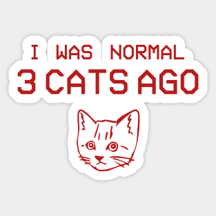 Cat-tastic Nostalgia: Three Furry Friends Sticker